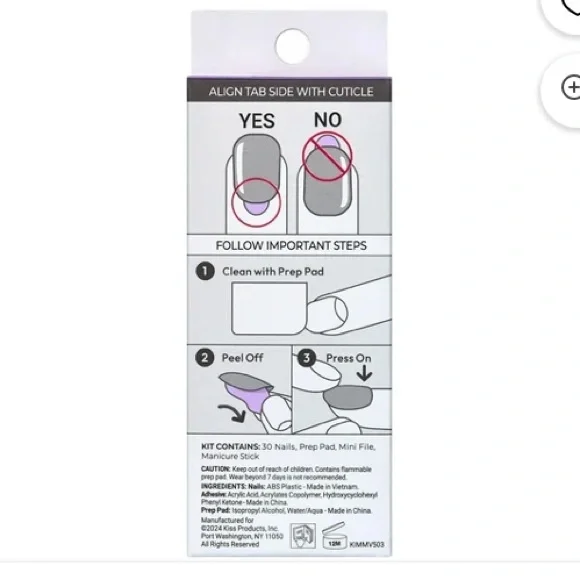 imPRESS Peel & Press Nails - White/Green - Picture 5 of 6